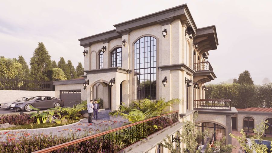 İncek Villa Projesi – Cephe Tasarımı ve Görselleştirme