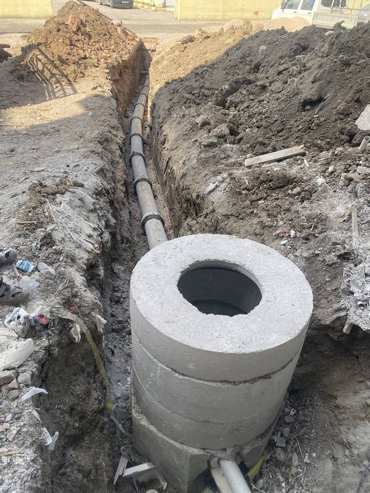 Kazı, İksa & Altyapı – Altyapı: rögar ve kanal hattı